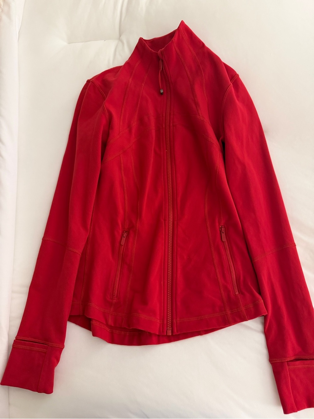 Lulu Women's Red Zip-Front Jacket